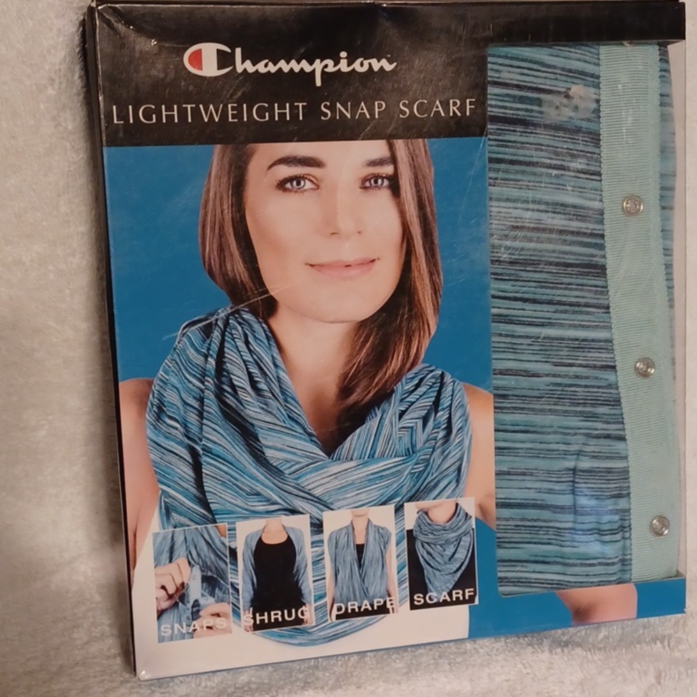 Champion lightweight snap scarve shrug. Drape, scarve